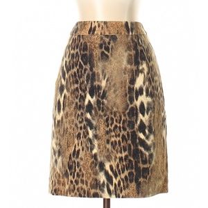 Etcetera A-line Animal print knee length skirt